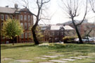 Caledonia Works, Mappin Street, former premises of William Turner and Sons, steel files and edge tools and University of Sheffield, Department of Applied Science, taken from St. Georges Churchyard