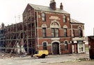 Old works formerly belonging to John Armitage and Son, fire brick manufacturers, Wharncliffe Fireclay Works, built 1888, Broomhall Street. Devonshire Street in background Old works formerly belonging to John Armitage and Son, fire brick manufacturers, Wharncliffe Fireclay Works, built 1888, Broomhall Street. Devonshire Street in background