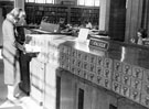 Central Library, Surrey Street. Central Reference, reader using a catalogue