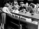 Central Library, Surrey Street. Central Lending Library, showing A-L charge (Miss Ellis)