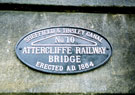 Sheffield and Tinsley Canal, Plaque No. 10 for Attercliffe Railway Bridge, Erected 1864