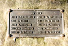 Plaque in Endcliffe Park erected by Sheffield R.A.F. Association in memory of the ten crew of U.S.A.A.F. Bomber which crashed in the park, 22-02-1944