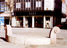View: t01303 Stone bench by Peter Yarwood, Fargate