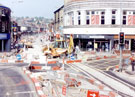 View: t01330 Middlewood Road at junction with Holme Lane and Bradfield Road, during the construction of Supertram