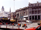 Filling in the 'Hole in the Road', Castle Square, looking towards High Street Filling in the 'Hole in the Road', Castle Square, looking towards High Street