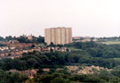 View: t01385 Elevated view of Norfolk Park showing (back) St. Aiden's Flats and (foreground) Sheffield Polytechnic, Norfolk Park Students' residence, Norfolk Park Road