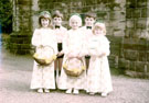 May Queen attendants and Page Boys outside Greenhill Methodist Church, School Lane