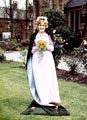 May Queen, Hilary Fielden, outside Greenhill Methodist Church, School Lane May Queen, Hilary Fielden, outside Greenhill Methodist Church, School Lane