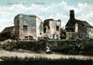 View: t01550 Manor House ruins, Manor Lane, showing the remains of the Great Kitchen Tower, left