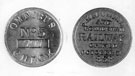 Sheffield and Rotherham Railway Omnibus token Sheffield and Rotherham Railway Omnibus token