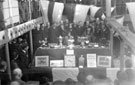 View: t01722 The gifts to be presented to HMS Sheffield on behalf of the City of Sheffield by the Lord Mayor, Ann Eliza Longden (first woman Lord Mayor) on Friday 15th October 1937 at Immingham Docks, Lincolnshire