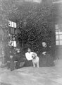 View: t01757 Members of the Bright Family outside Sharrow Head House, Cemetery Road. The woman on the right is possibly the widow of Maurice de L Bright, Steel Merchant, who lived at Sharrow Head House until his death in 1902