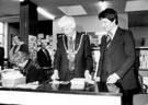 View: t01807 Opening of Stocksbridge Library, Manchester Road. Lord Mayor, Councillor Bill Owen and Dave Spencer.