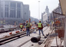 View: t01863 High Street at Castle Square, during the construction of Supertram