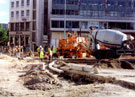 The site of the former 'Hole in the Road', Castle Square, during the construction of Supertram The site of the former 'Hole in the Road', Castle Square, during the construction of Supertram