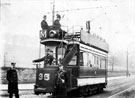 Tram No. 35 travelling towards Millhouses on Abbeydale Road Tram No. 35 travelling towards Millhouses on Abbeydale Road