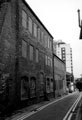 Backfields, between Division Street and Wellington Street, showing the rear of former premises of Cambridge Street Horn Works and Brook Bros., Albert Works