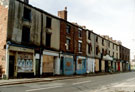 Derelict Nos. 95; 97; 99 Winters Bakeries (S. Winter); 101 etc., Meadow Street looking towards Netherthorpe Street