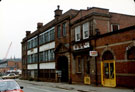 Wellington Street looking towards junction with Trafalgar Street, showing premises of Harrison Fisher and Co. Ltd., silversmiths, Trafalgar Works