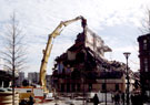View: t01966 Demolition of Town Hall Extension (known as the Egg Box (Eggbox)) from Peace Gardens