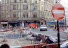 Junction of Church Street and Leopold Street from Pinfold Street, during the construction of Supertram