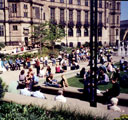 The Peace Gardens looking towards Town Hall