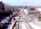 Langsett Road during the construction of Supertram