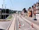 Infirmary Road during the constuction of Supertram. Site of Kelvin Flats on left.
