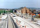 View: t02068 Langsett Road during the construction of Supertram