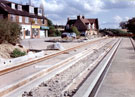 White Lane, Gleadless, looking towards The Old Harrow public house, during the construction of Supertram
