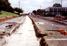 City Road looking towards Manor Top, during the construction of Supertram