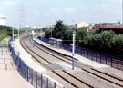View: t02169 Elevated view of the Supertram stop at the Arena/Don Valley stadium
