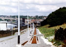 Granville Street during the construction of Supertram. Ponds Forge International Sports Centre on left