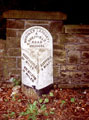 Milestone in Dixon's Spring Grove Paper Mill car park, Oughtibridge, west side of A6102 (Langsett Road North)