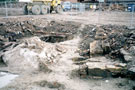 Archaeological dig at Exchange Riverside, Nursery Street, showing remains of early cementation furnaces