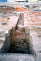 Archaeological dig at Exchange Riverside, Nursery Street, showing remains of early cementation furnace