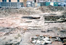 Archaeological dig at Exchange Riverside, Nursery Street, showing remains of early cementation furnace