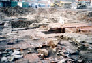 View: t02256 Archaeological dig at Exchange Riverside, Nursery Street, showing remains of early cementation furnaces