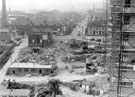 Elevated view of Brook Hill, Upper Hanover Street and Sarah Street from Netherthorpe Flats
