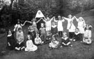 View: t02313 Pupils and Sister in the gardens of the Convent High School, No. 152 Burngreave Road