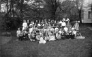 Pupils and Sisters in the gardens of the Convent High School, No. 152 Burngreave Road