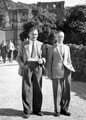 Mr. Jack Atherton and Mr. Housten at Rievaulx Abbey, a manager's outing, from Firth Brown and Co Ltd