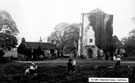 View: t02360 Women painting at Beauchief Abbey