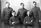 Group of soldiers from World War One, John William Turton seated on the right