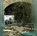 Construction of the Cobweb Bridge under Victoria Station Viaduct to provide a crucial link between the City Centre and Sussex Street for the Five Weirs Walk