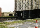 Derelict Straddle Warehouse and drained Canal Basin