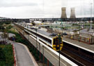 Platform 1 and 2, Meadowhall Railway Station with Tinsley Viaduct in the background
