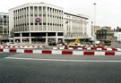 Construction of Castle Square Supertram stop showing (back) C and A Modes Ltd., Nos. 59 - 65 High Street