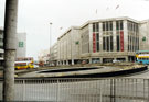 Start of demolition of The Hole in the Road, Castle Square roundabout looking towards House of Fraser and Arundel Gate, c. 1994