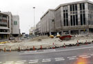 Nearing completion of the filling in of The Hole in the Road, Castle Square roundabout looking towards House of Fraser, YEB Offices and Arundel Gate, c. 1994